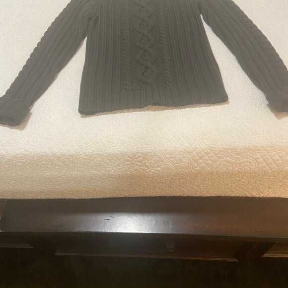 Very Nice and Gently Worn Brown THEORY Cable Knit Sweater - Size S/P - Picture 2 of 2